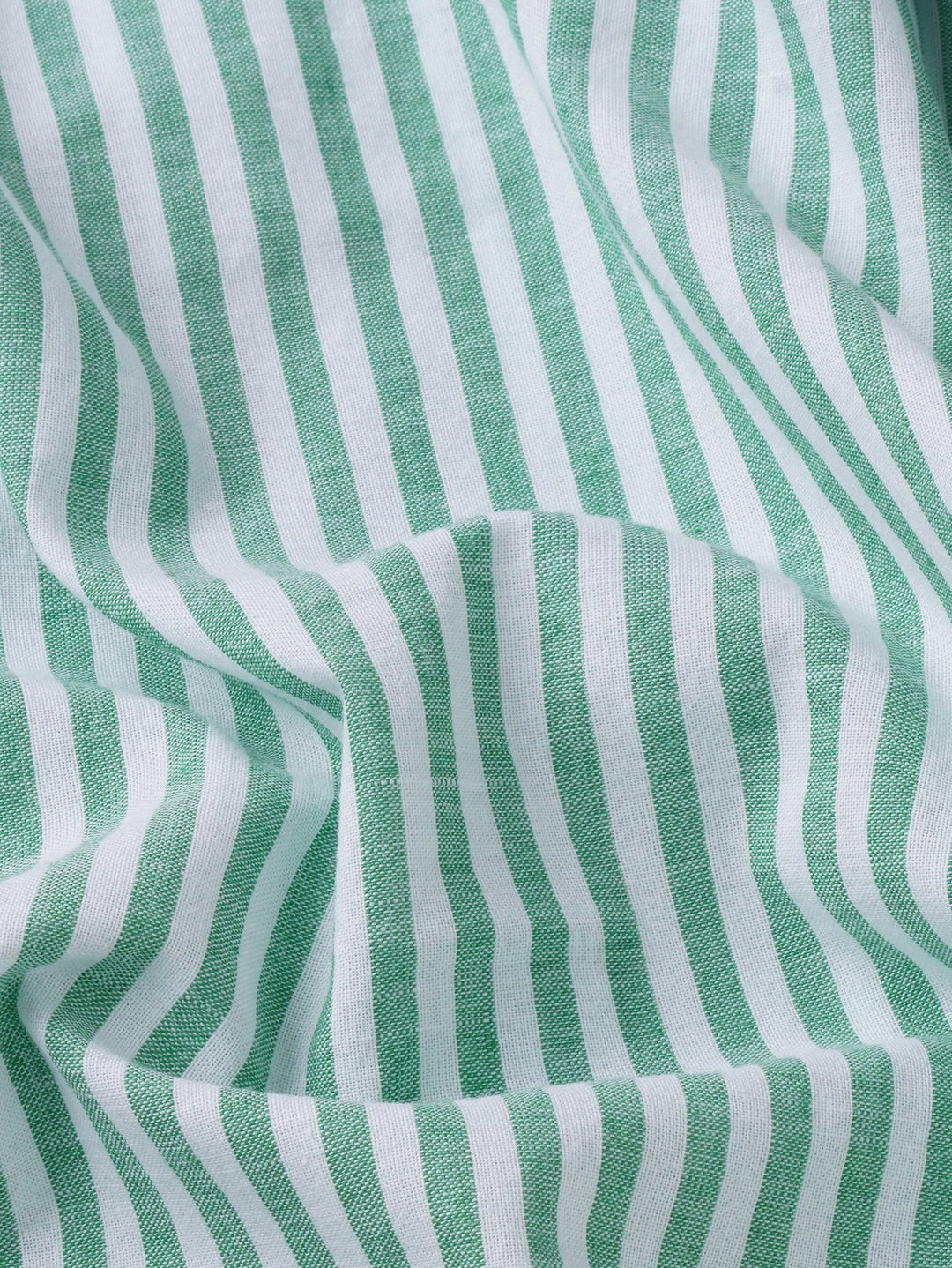 WASHED STRIPED LINEN COTTON SLIM FIT SHIRT - Roban