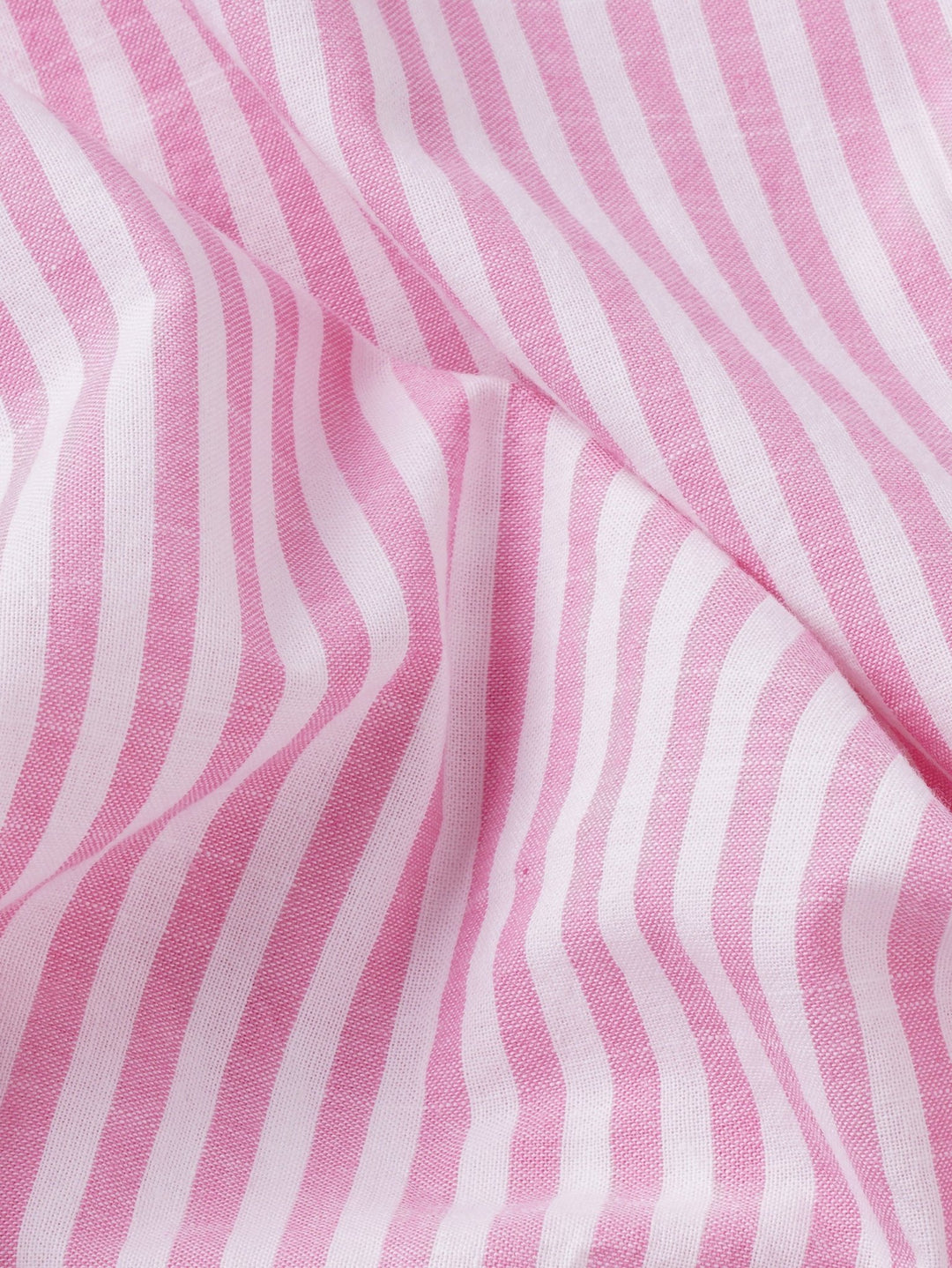 WASHED STRIPED LINEN COTTON SLIM FIT SHIRT - Roban
