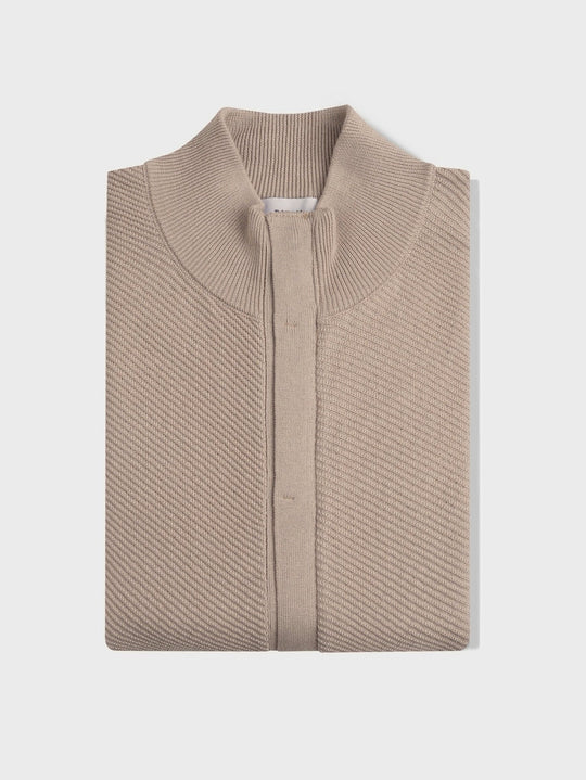 Zipped Turtle - neck cardigan - Roban