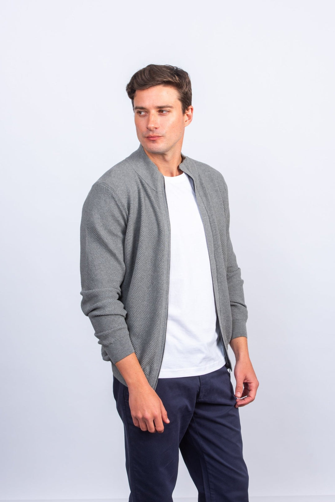 Zipped Turtle - neck cardigan - Roban