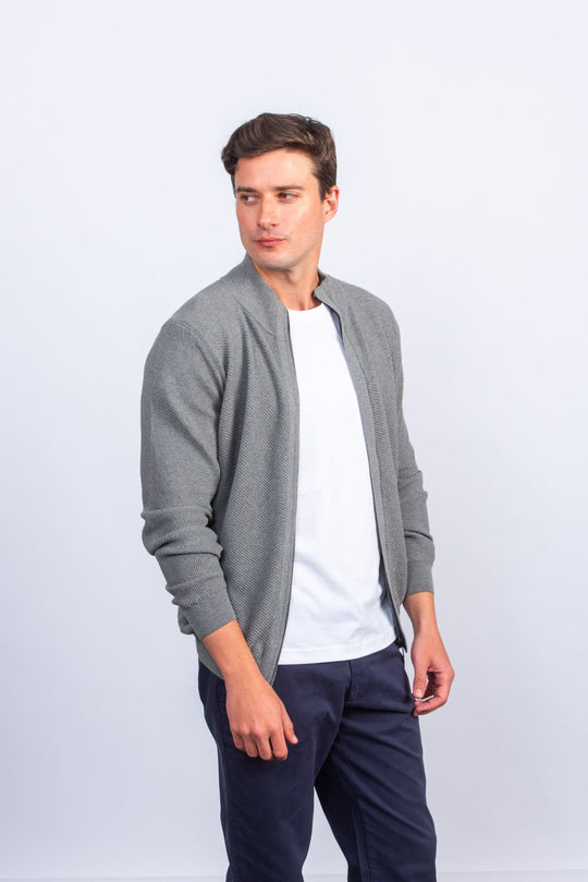 Zipped Turtle - neck cardigan - Roban