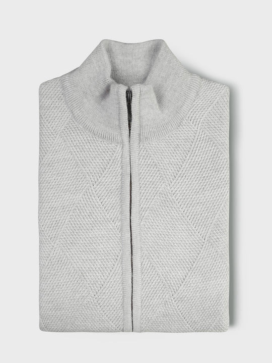 Zipped Turtle - neck cardigan - Roban