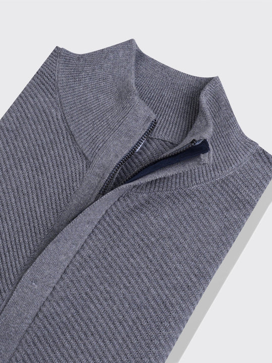 Zipped Turtle - neck cardigan - Roban