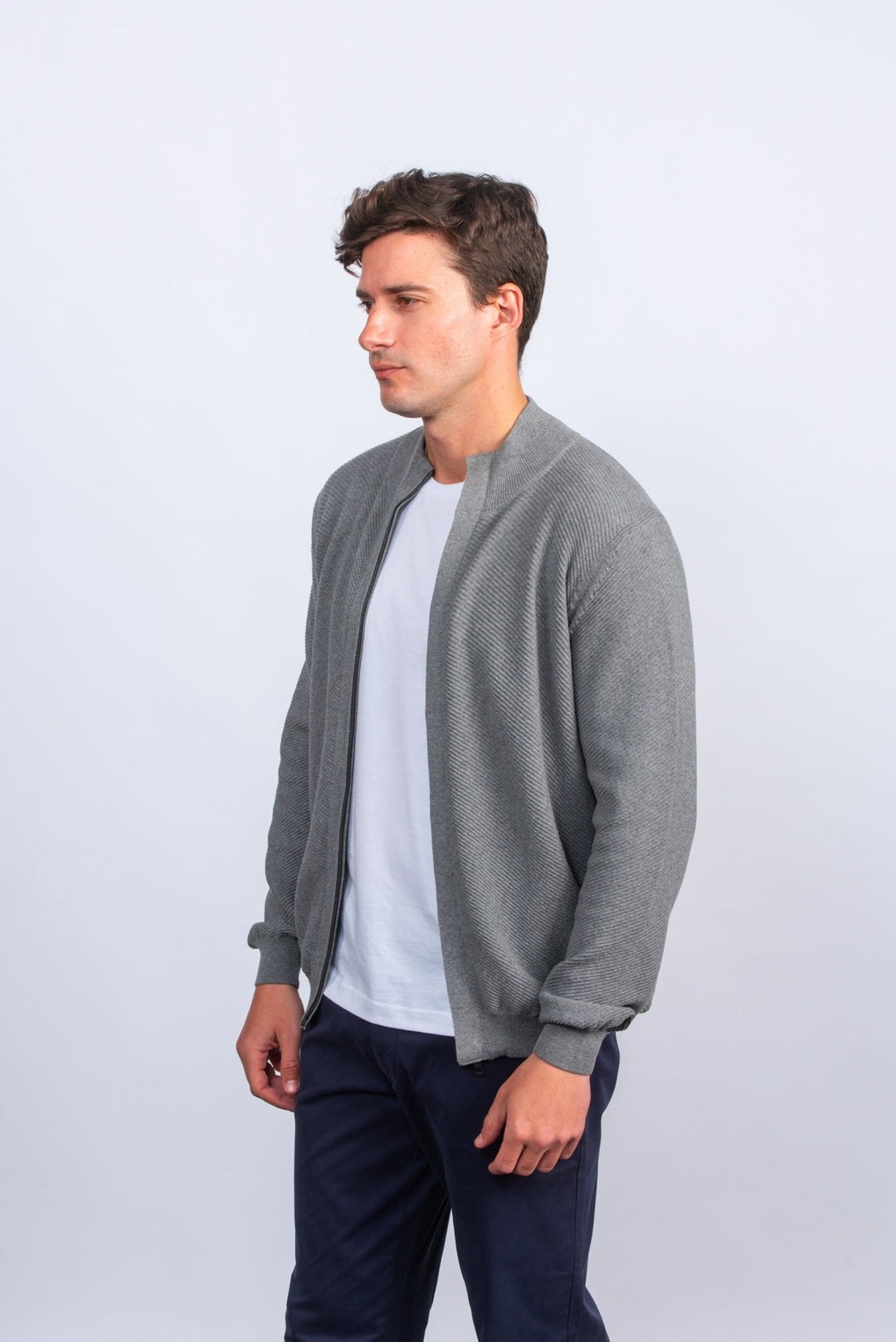 Zipped Turtle - neck cardigan - Roban