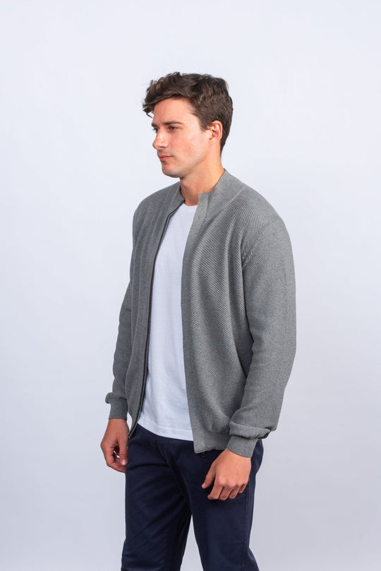 Zipped Turtle - neck cardigan - Roban