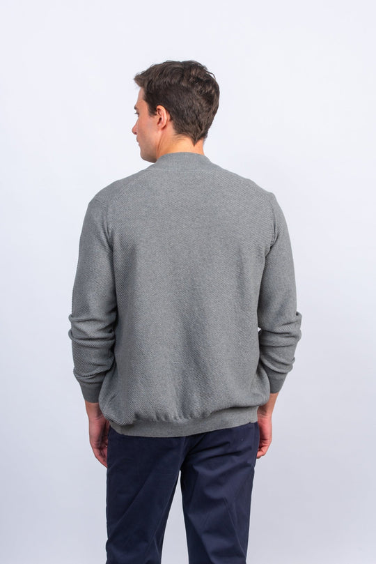 Zipped Turtle - neck cardigan - Roban