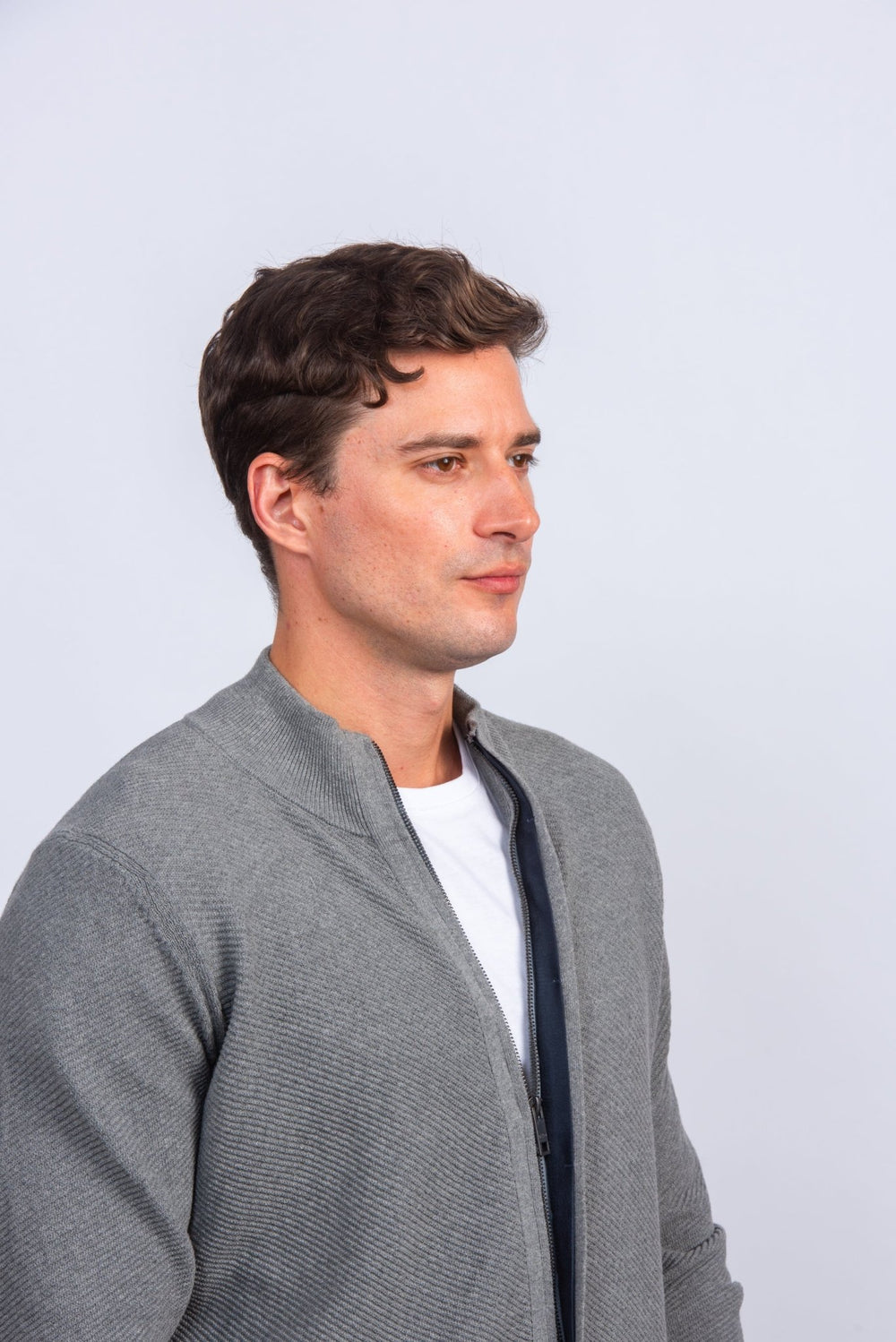 Zipped Turtle - neck cardigan - Roban