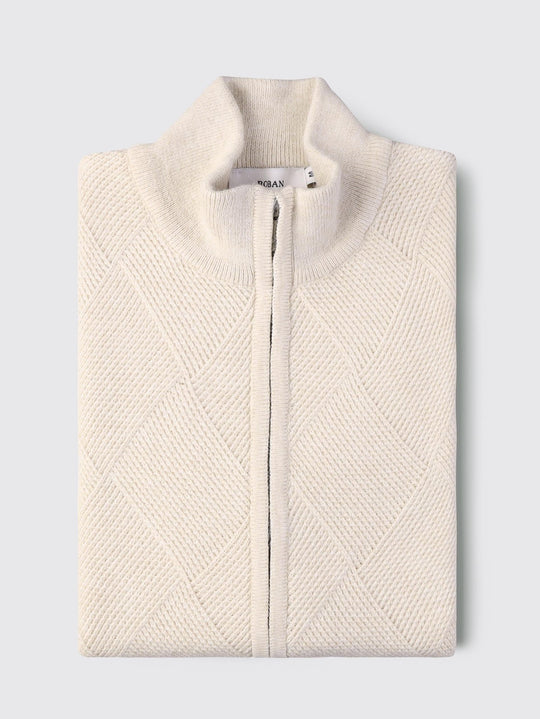 Zipped Turtle - neck cardigan - Roban